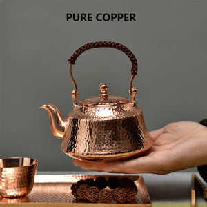 Pure Copper Tea Kettle Handmade Teapot Retro Pot for Kung Fu Tea Teaware Teapot and cup acacuss