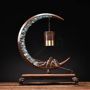 Pure copper aromatherapy furnace indoor hanging incense burner household large incense insert line incense burner ornaments acacuss