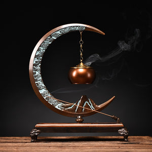 Pure copper aromatherapy furnace indoor hanging incense burner household large incense insert line incense burner ornaments acacuss