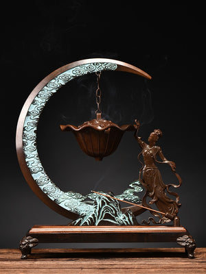 Pure copper aromatherapy furnace indoor hanging incense burner household large incense insert line incense burner ornaments acacuss