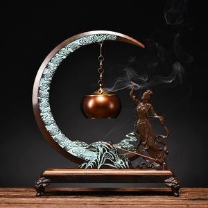 Pure copper aromatherapy furnace indoor hanging incense burner household large incense insert line incense burner ornaments acacuss