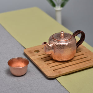 Pure red copper hand-made tea pot thickened antique small copper pot Kung Fu Tea Set tea pot tea maker acacuss