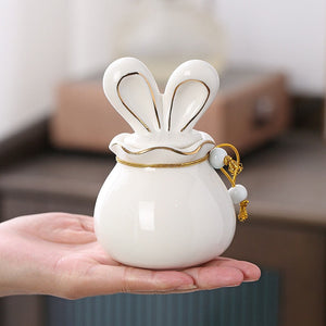 Rabbit Funeral Hurne Ceramics Pet Ashes Cat Pet Urn Personalized Urn for Pets Animal Funeral Urnas for Human Ashes Dog Memorial acacuss