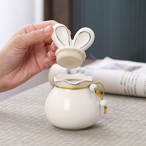 Rabbit Funeral Hurne Ceramics Pet Ashes Cat Pet Urn Personalized Urn for Pets Animal Funeral Urnas for Human Ashes Dog Memorial acacuss