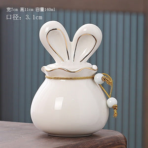 Rabbit Funeral Hurne Ceramics Pet Ashes Cat Pet Urn Personalized Urn for Pets Animal Funeral Urnas for Human Ashes Dog Memorial acacuss