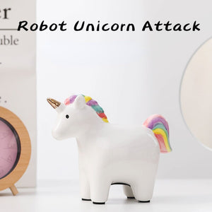 Rainbow Unicorn piggy bank Unicorn horse Ceramic crafts Decoration Children's home desk office decoration children's gifts acacuss