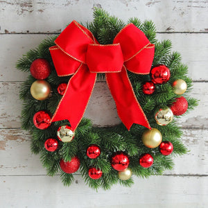 Red Christmas Wreath for Front Door Gold Window Wall Door Christmas Decorations 2023 Garland Ornament Guirnalda Navidad acacuss