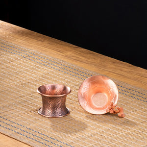 Red Copper Teapot Chinese Tea Ceremony Handmade Pure Tea Kung Fu Tea Copper Teawear Retro Keep In Good Health Tea Kettle acacuss