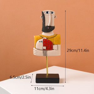 Resin Abstract Face Art Ornament Exotic Figure Statues Home Living Room Office Tabletop Decorative Figurines Interior acacuss