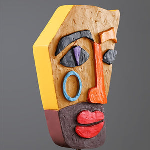 Resin Abstract Human Face Mask Figurines for Interior Home Living Roon Desktop Accessories European Painting Figures acacuss