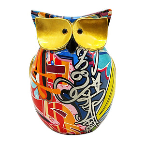 Resin Cute Owl Statue Creative Animal Figurines for Interior Balcony Office Ornaments Living Room Desktop Decoration Home Decor acacuss