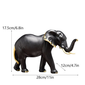 Resin Elephant Figurines for Interior Fortune Lucky Ornament Home Collection Decoration Accessorie Living Room Object acacuss