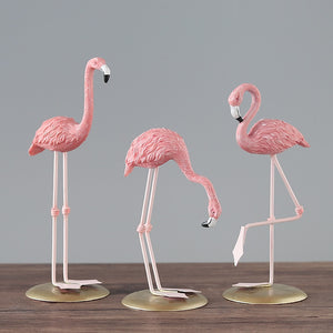 Resin Flamingo Decoration Creative Sculpture Ornament In Living Room Office Desk Gift for Friends Home Decoration acacuss