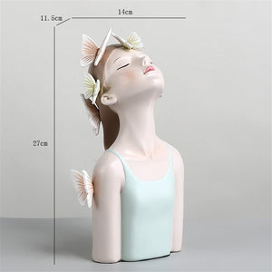 Resin LUCKY Deer Elk Figurine Statue Home Living Room Decor Crafts Sculpture Creative Gifts Modern Desktop Ornament acacuss