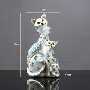 Resin LUCKY Deer Elk Figurine Statue Home Living Room Decor Crafts Sculpture Creative Gifts Modern Desktop Ornament acacuss