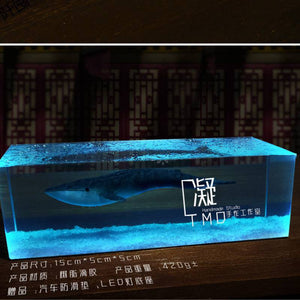 Resin Ocean Blue Whale Epoxy Decoration Diver Desktop Handicraft Creative Birthday Gift acacuss