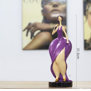 Resin Portrait Figurines Chubby Beauty Ornaments Art Statue Desk Decoration Figure Sculpture Home Decoration Accessories Modern acacuss