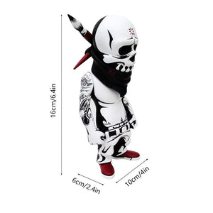 Resin Sculpture Figurine Rock Skull Doll Halloween Ornaments Home Desktop Decoration Statue Room Decoration Accessories acacuss