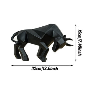 Resin Statue Bull Red Sculpture Home Decor Animal Figurine Nordic Home Decoration Tabletop Statues Bulls Figurines Cabinet acacuss