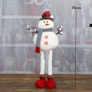 Retractable Xmas Reindeer Doll christmas decoration Navidad Figurine New Year Elk Toys Kid Xmas Gift Christmas tree Ornaments acacuss