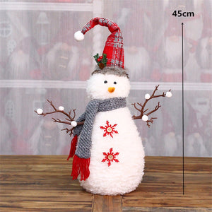 Retractable Xmas Reindeer Doll christmas decoration Navidad Figurine New Year Elk Toys Kid Xmas Gift Christmas tree Ornaments acacuss