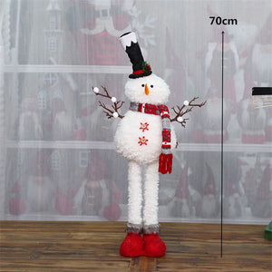 Retractable Xmas Reindeer Doll christmas decoration Navidad Figurine New Year Elk Toys Kid Xmas Gift Christmas tree Ornaments acacuss