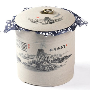 Retro Ceramic Storage Jars Household Tea Cans Moisture-proof Sealed Jars Household Living Room Tea Table Decoration Tea Sets acacuss