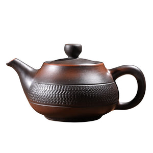 Retro High-end Purple Pottery Teapot Ceramic Household Purple Clay Single Pot Kung Fu Tea Set Jump Knife Pure Handmade Teapot acacuss
