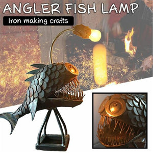 Retro Table Lamp Angler Fish Light with Flexible Lamp Head Artistic Table Lamps for Home Bar Cafe Home Art Decorative Ornaments acacuss