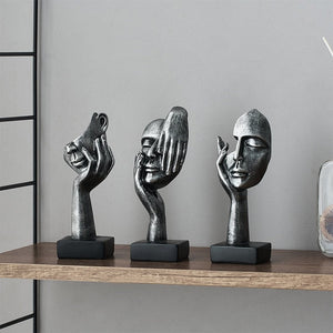 Retro Thinker Desk Accessories Human Face Ornaments for Home Sculptures & Figurines Room Decoration Aesthetic Collectible Crafts acacuss