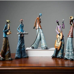 ACACUSS Rock Band Music Art Character Model Statue Creative Living Room Decoration Wine Cabinet Ornaments Figurine Resin Craft Supplies - ACACUSS