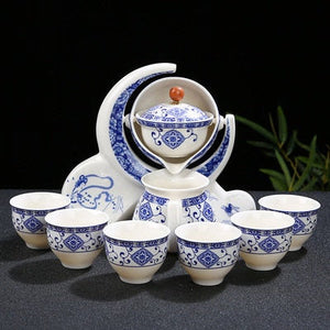 ACACUSS Office Creative Tea Maker Ceramic Semi-automatic 360 rotate Tea Maker Teapot - rotative tea set home gift - ACACUSS
