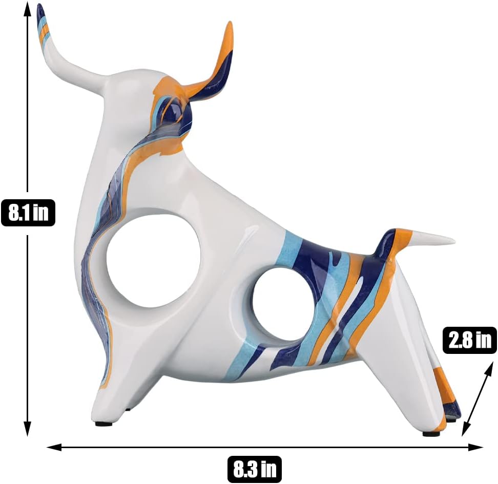 Graffiti Wall Street Bull Statue abstrakte kreative Tier Figur Skulptur Home Dekoration nordische Statue Desktop Ornament Geschenk