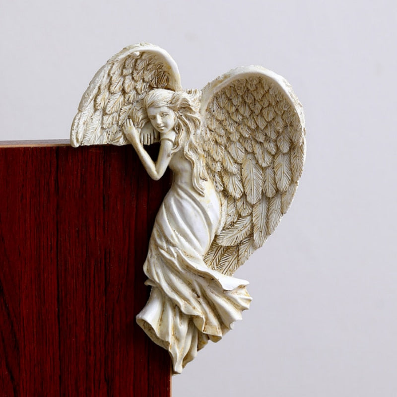 Erlösung Engel Tür Rahmen Erwachen Engel Flügel Statue Figur Hängen Ornament Tür Rahmen Dekoration Harz Anhänger Wohnkultur