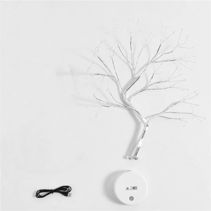 LED Nachtlicht Mini Weihnachtsbaum Kupferdraht Girlande Lampe für Kinder Zuhause Schlafzimmer Dekoration Dekor Fee Licht Urlaub Beleuchtung