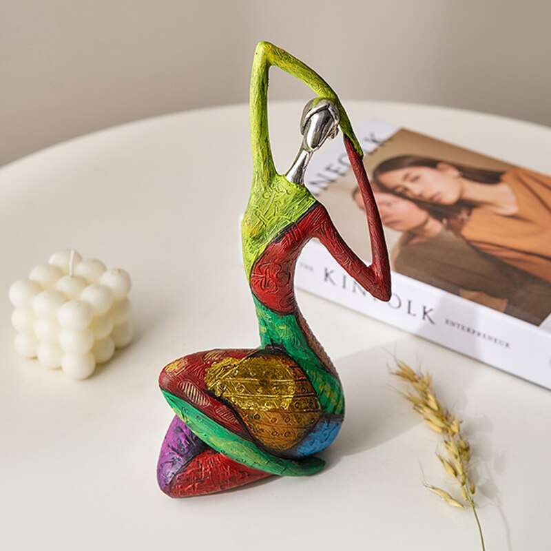 Ins Abstrakte Kunst Frau Skulptur Figuren Für Innen Harz Statue Farbe Moderne Dekoration Hause Dekorative Figuren Geschenke