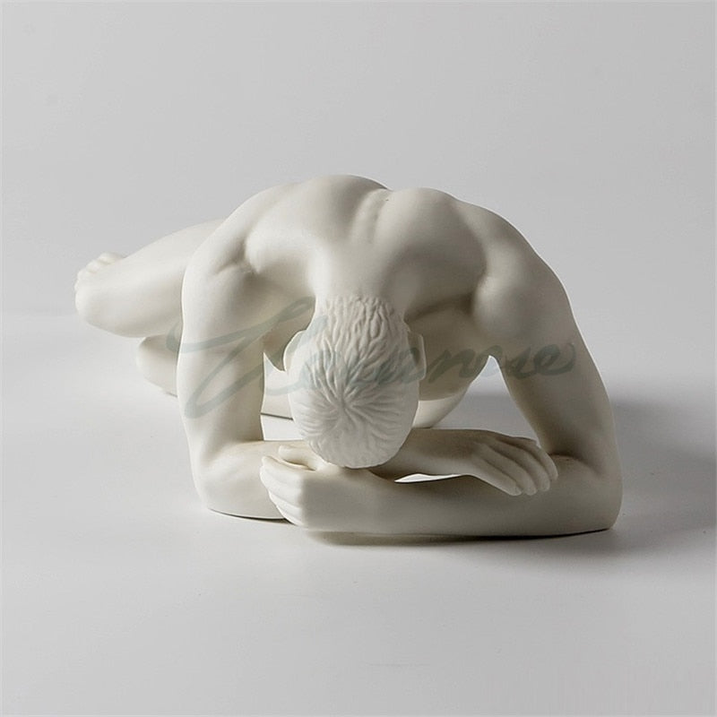 Moderne Kunst Keramik Statue abstrakte nackte Körper Kunst Skulptur Home Decor nackte männliche Handwerk Innen Figur Schreibtisch Dekor