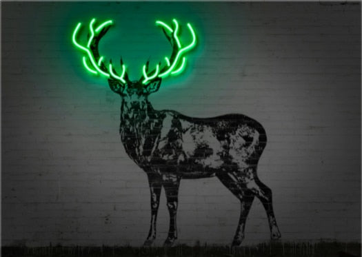 Neon Wandkunst Dekoration Malerei Ballon Hund Zebra Bull Hirsch Leinwand Malerei Tier Graffiti Poster für Bar Kinderzimmer Zimmer Dekor