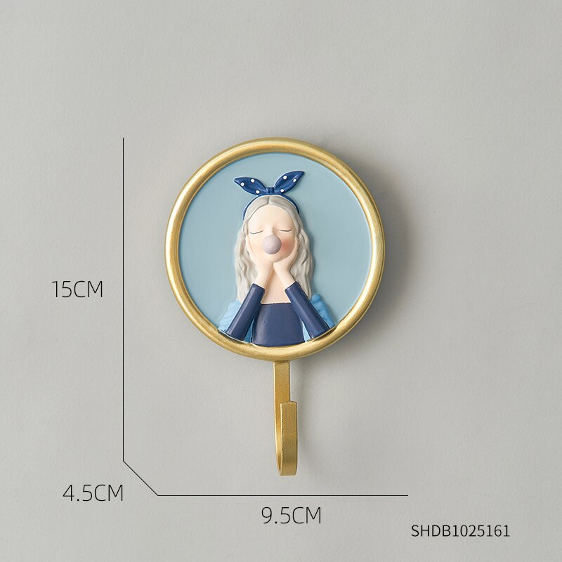 Mädchen Rack Wand Hängen Dekor Nordic Exquisite Harz Mantel Haken Hause Cartoon Minimalistischen Badezimmer Zubehör Kleiderbügel Dekoration