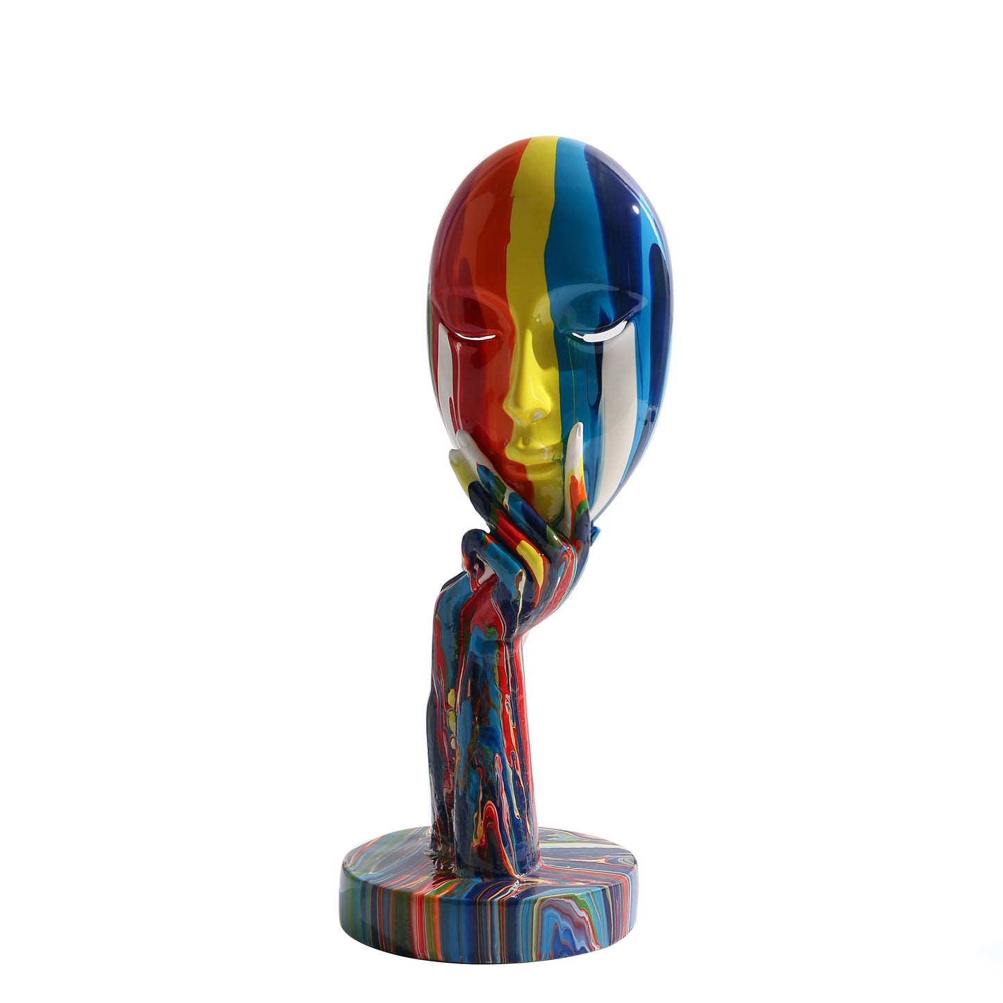 Moderne Kunst, kreativ bemalt, bunt, abstrakte Maske, Dekoration, Heim-Weinschrank, Büro-Dekoration, Desktop-Dekoration, Kunsthandwerk