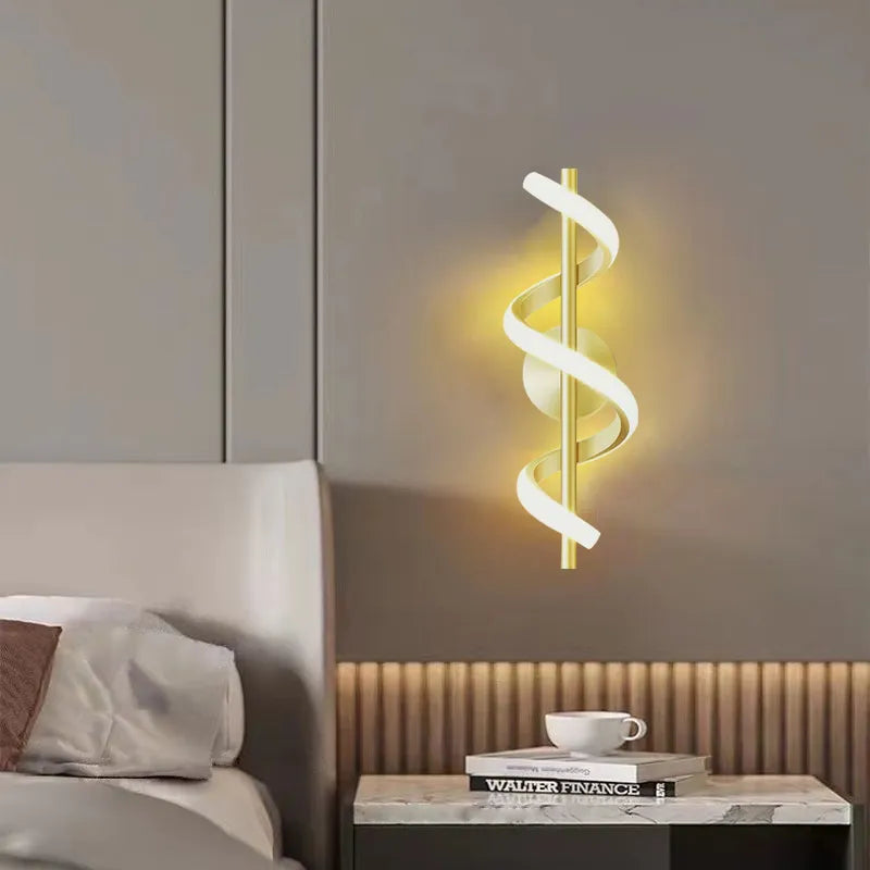 Applique murale salon nordique moderne à LED minimaliste à 6
