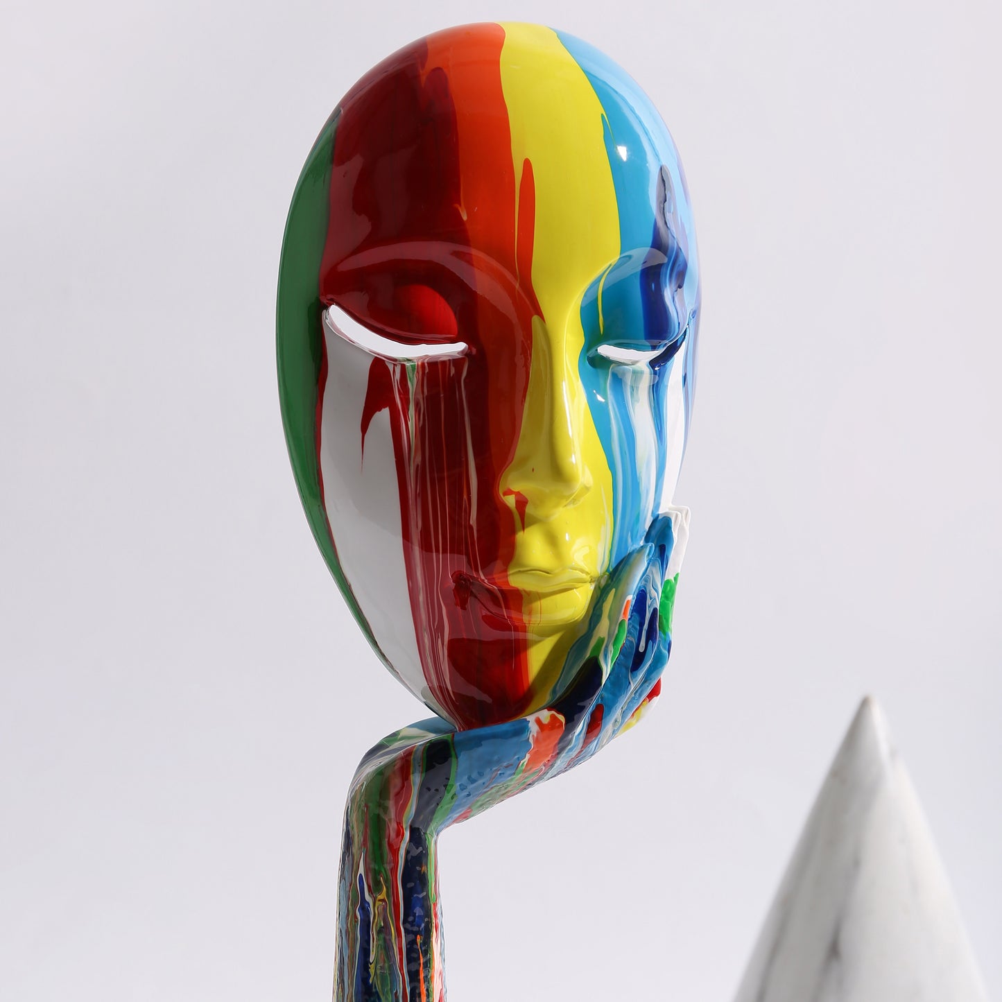 Moderne Kunst, kreativ bemalt, bunt, abstrakte Maske, Dekoration, Heim-Weinschrank, Büro-Dekoration, Desktop-Dekoration, Kunsthandwerk