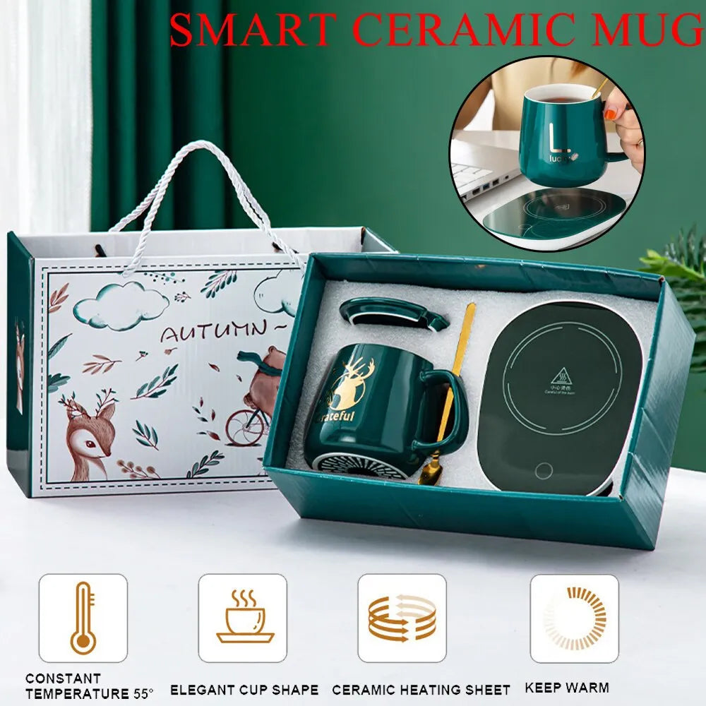 Smart Electric Beverage Coffee Mug Warmer for Office Home Desk Use Heating  Coaster for Milk Water Tea Timing Cup Warmers