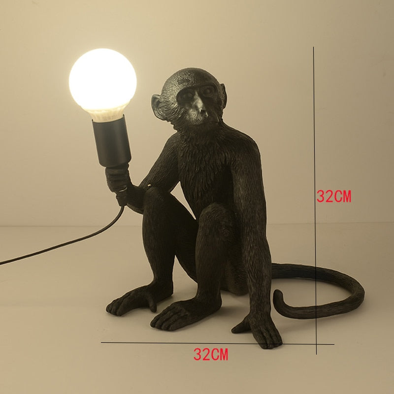 حديثة LED Art Monkey Floor Light Lead Lead Lade Lead for Living Parlor Room Room Lights Lights Home Interior Decor