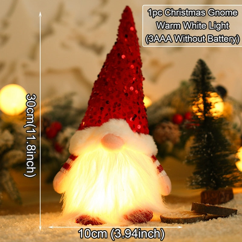 Gnome Weihnachten gesichtslose Puppe Frohe Weihnachten Dekorationen für Zuhause 2023 Weihnachtsschmuck Weihnachten Navidad Noel Geschenke Neujahr 2024