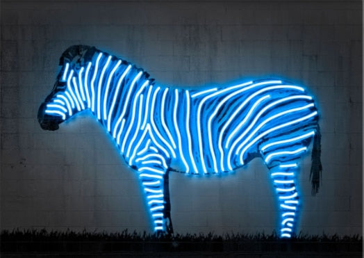 Neon Wandkunst Dekoration Malerei Ballon Hund Zebra Bull Hirsch Leinwand Malerei Tier Graffiti Poster für Bar Kinderzimmer Zimmer Dekor