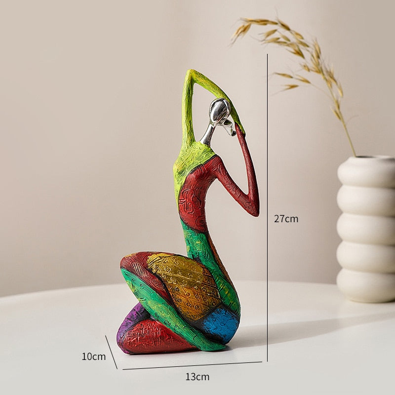 Ins Abstrakte Kunst Frau Skulptur Figuren Für Innen Harz Statue Farbe Moderne Dekoration Hause Dekorative Figuren Geschenke