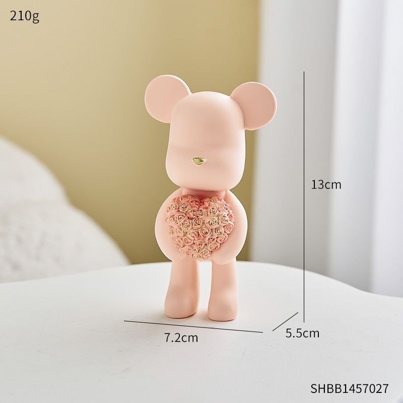 Moderne Stil Nordic Hause Kawaii Ballon Bär Figuren Harz Ornament Büro Schreibtisch Skulptur Zubehör Wohnzimmer Statue Dekor