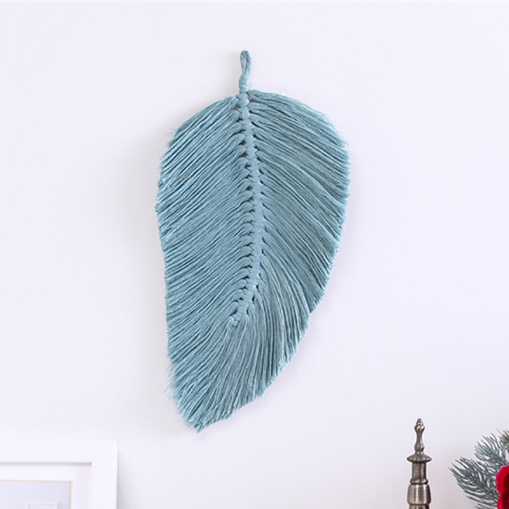 INS handgemachte Quasten Makramee Blätter Tapisserie nordischen Stil Tapisserie Wandbehang Spielzeug Kinderzimmer Dekor Home Kindergarten Boho Dekor