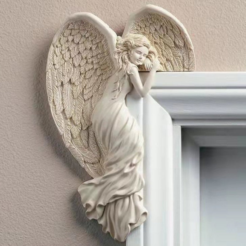 Erlösung Engel Tür Rahmen Erwachen Engel Flügel Statue Figur Hängen Ornament Tür Rahmen Dekoration Harz Anhänger Wohnkultur